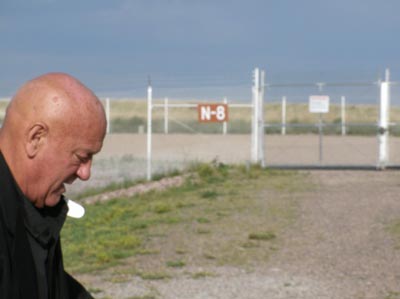 Carl Kabat about to enter the Minuteman III missile silo area. August 6, 2009