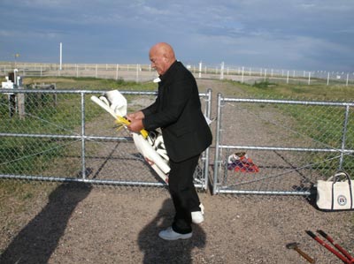 Carl Kabat at N-8 Minuteman III missile silo.